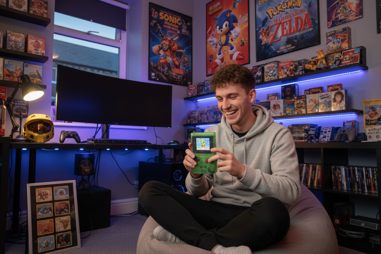 Danny from liverpool in gis games bedroom - happy with the gameboy colour type product